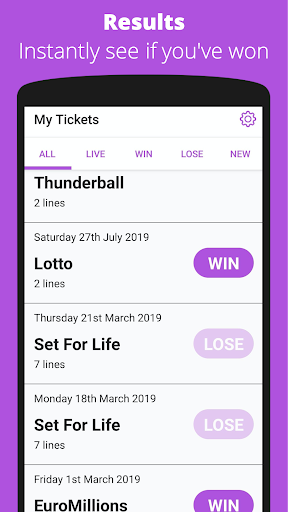 Lotto Lens Scan Lottery Ticket Screen 2