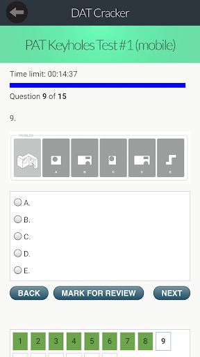 Dental Admission Test (DAT) Screen 2