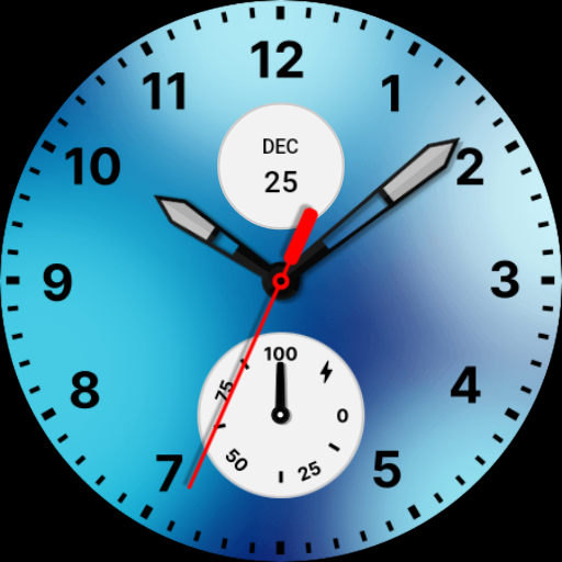 Elegant Ice Blue Watch Face screenshot 3