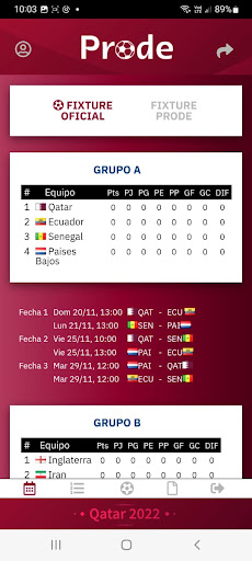 Qatar 2022 - Prode Screen 2