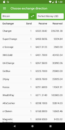 Android application Magnetic Money - exchange sear screenshort