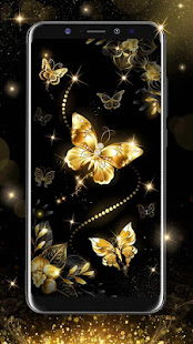 Gold Butterfly Live Wallpaper