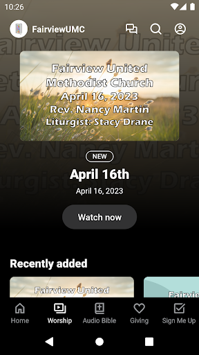 Fairview UMC Columbia Screen 2