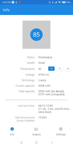 Android application Battery Monitor screenshort