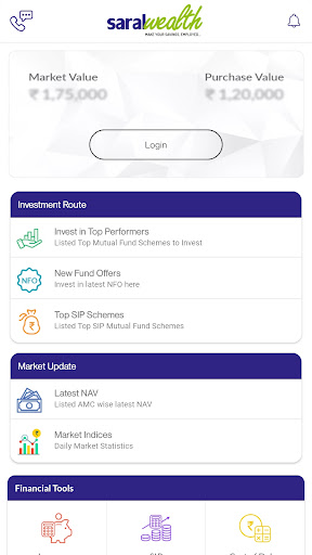 SaralWealth - Mutual Funds Screen 3