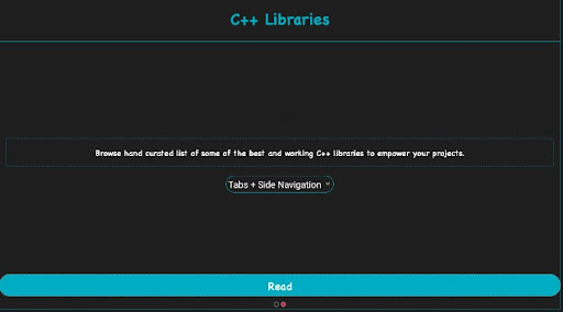Screenshot of C++ Libraries and Compiler