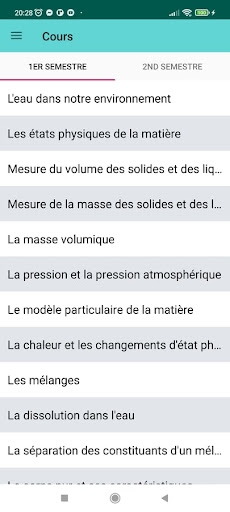 فيزياء و الكيمياء اولى اعدادي Screen 3
