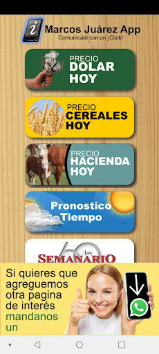 Marcos Juárez App Screen 2