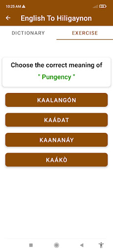 English Hiligaynon Dictionary Screen 2