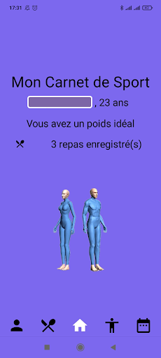 Android application Mon Carnet de Sport screenshort