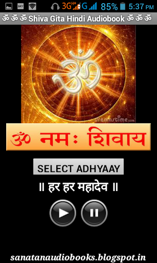 Shiv Gita Audio Screen 2