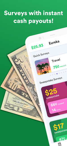 Eureka: Earn money, free $1 for your first survey!  Screenshots 1
