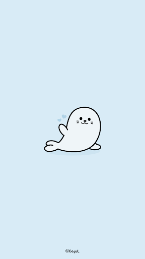 Android application 카카오톡 테마 - 아기 물개_스카이 블루 screenshort