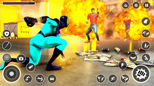 Spider Fight 3D: 거미줄 개임 멀티 격투