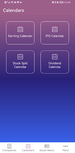 Finance Go: Earnings & Stocks Screen 2