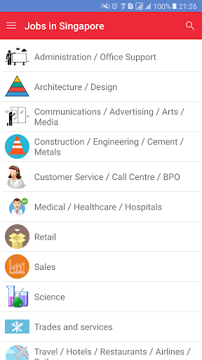 Jobs in Singapore Screen 2