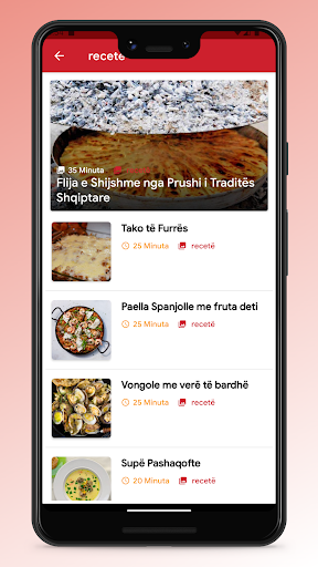 Albanian Food Recipes App Screen 3