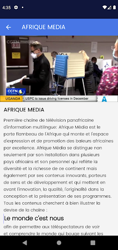 AFRIQUE MEDIA TV Screen 2