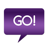 Go SMS Themes: Purple Metallic icon