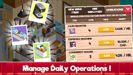 Idle Cafe Tycoon MOD APK :Coffee Shop (Free Shopping) Download 5