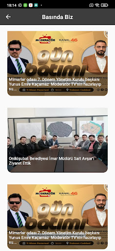 Android application Mimarlar Odası K.maraş Şubesi screenshort