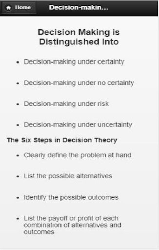 Decision Making Screen 2