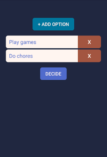 Android application Decider: Random Choice screenshort