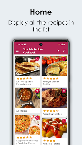 Android application Spanish Recipes Cookbook screenshort