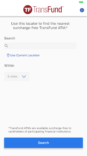 Android application TransFund ATM Locator screenshort