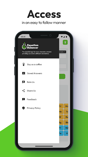 Screenshot of Chemical Equation Balancer App