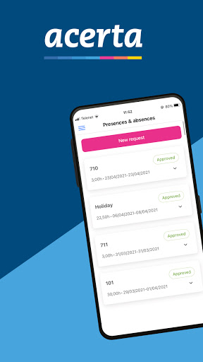 Android application Acerta Connect screenshort
