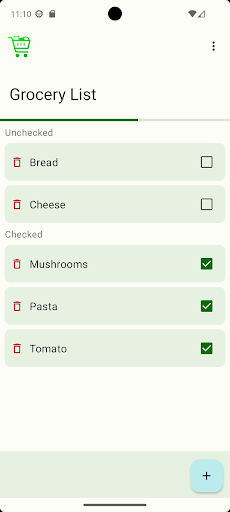 Grocery List Screen 2