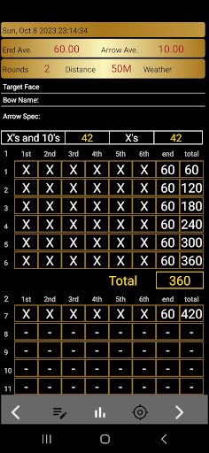 Shootzie Archery Score Keeper Screen 3