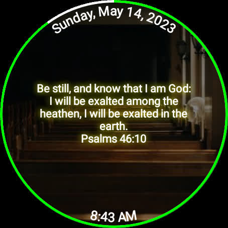 Android application Be Still Bible Watch Face screenshort