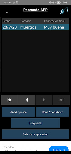 Android application PescandoAPP screenshort