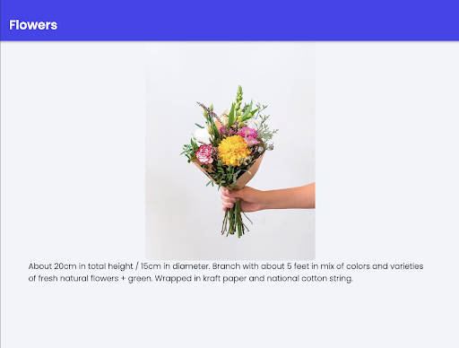 Flowers App Screen 3