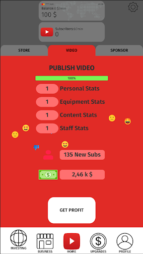 Idle YouTuber Tycoon Screen 3