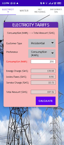 PURC Tariff Reckoner 3 Screen 2