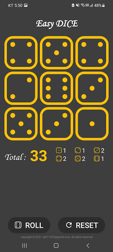 Very Easy DICE Screen 3