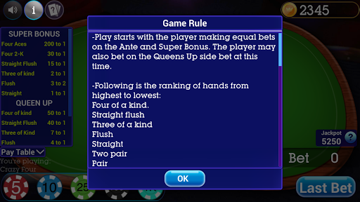 Crazy Four Poker Screen 2