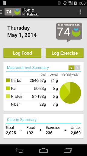 Android application Good Measures screenshort