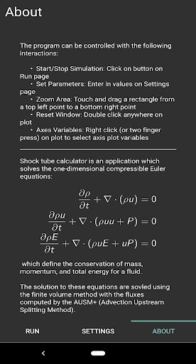 Shock Tube Calculator Screen 3