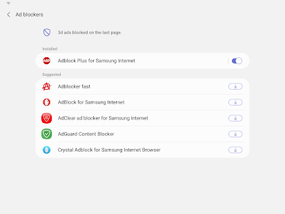 Samsung Internet Browser Screenshot