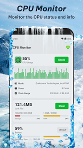 Captura de Pantalla 1 Monitor de CPU - Limpiador android