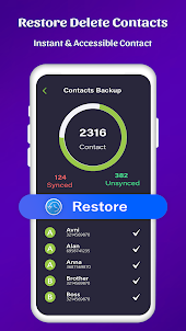 Restore deleted contacts