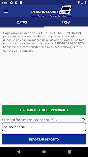 Android application TaePersonalizateShop screenshort