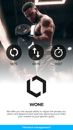 Android application Wone: Workout management screenshort