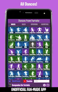 Dances from Fortnite