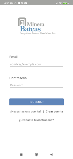 Android application Bateas Mobile screenshort