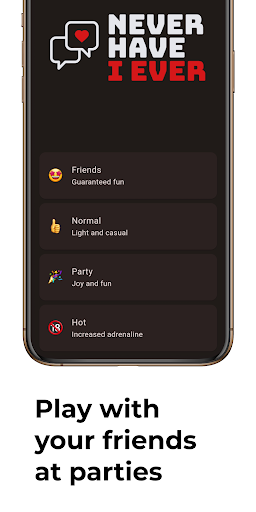Android application Never Have I Ever screenshort